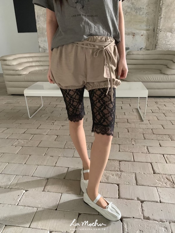 滑布綁繩顯瘦南瓜褲